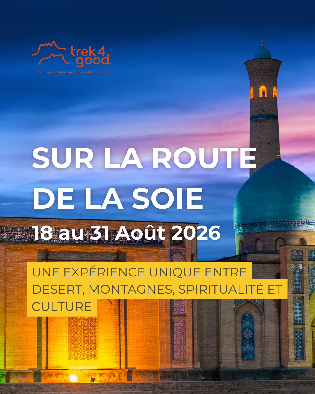 Trek4Good Ouzbekistan 2026